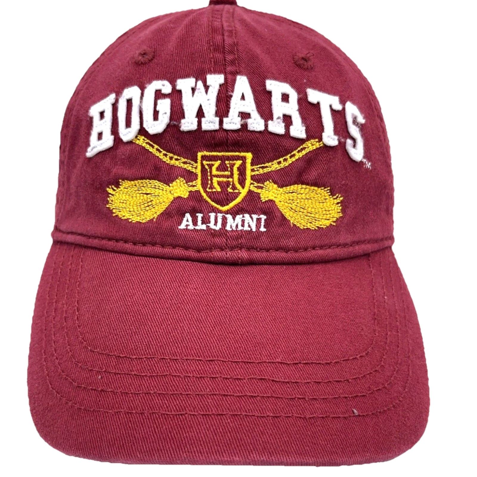 Vintage Harry Potter Hat Cap Strap Back Maroon Hogwarts Alumni Adult Adjustable Dad Hat Cap Mens Baseball Cap Size ONE SIZE - 2 Thumbnail