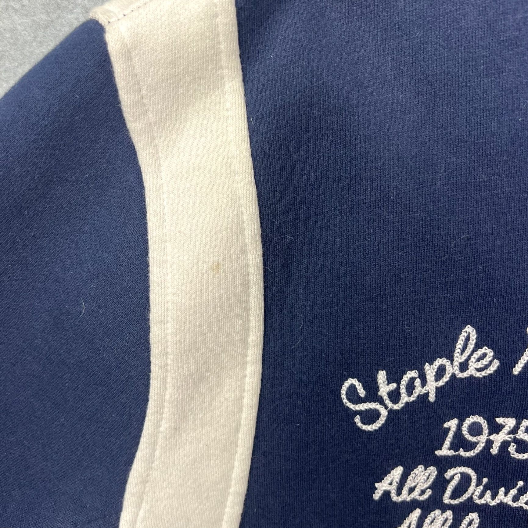 Vintage Staple Pigeon Jacket Mens XL Navy Varsity College Embroidered S 75 Bomber Zip Full-Zip Letterman Size US XL / EU 56 / 4 - 5 Thumbnail