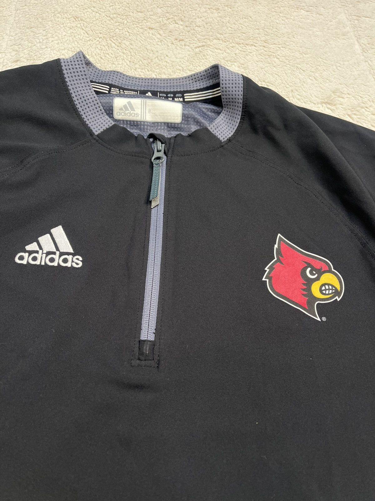 Adidas Adidas NCAA Louisville Cardinals Team Issued Pullover Warmup Size US M / EU 48-50 / 2 - 2 Thumbnail