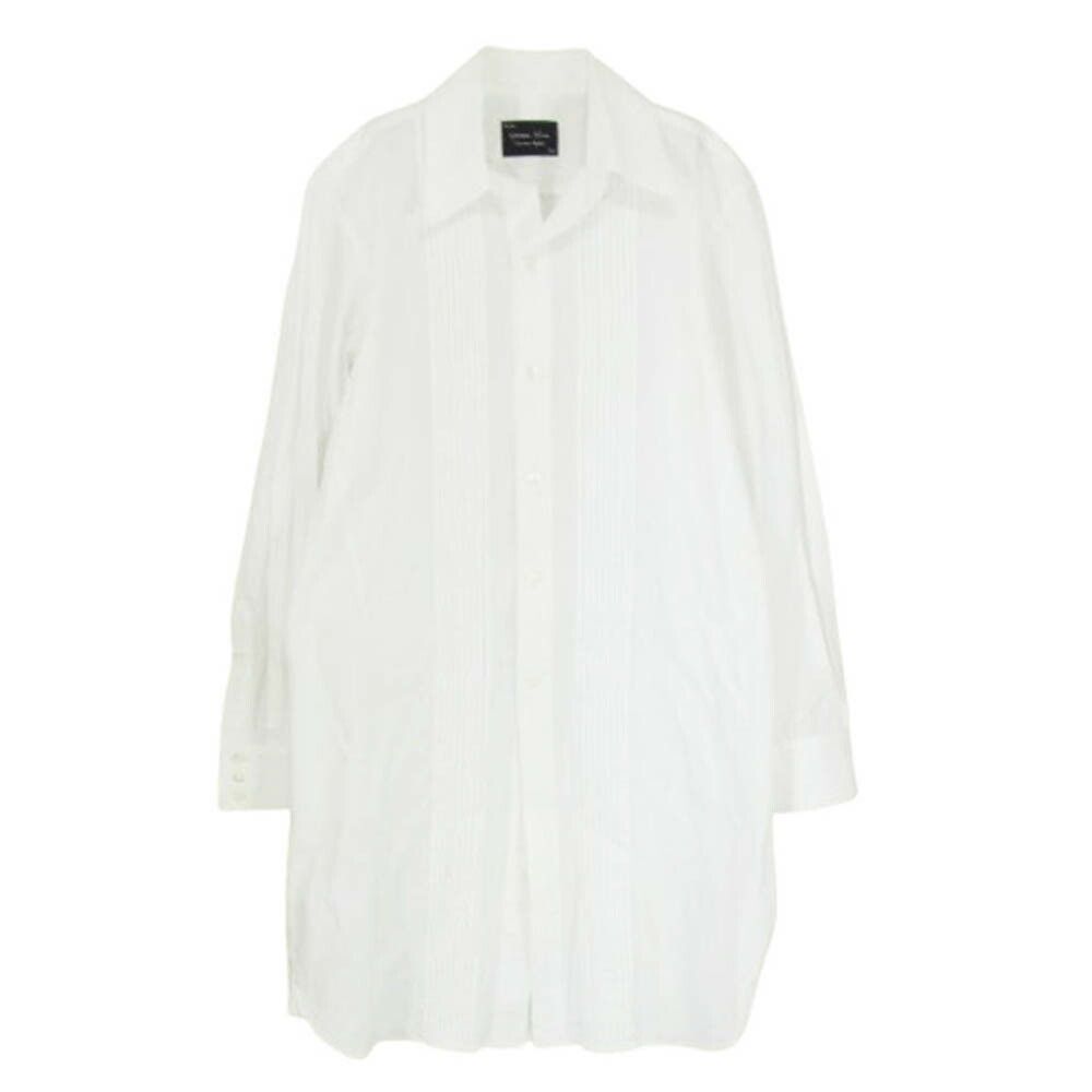 Number (N)ine Regular Collar Pintuck Long Sleeve Dress Shirt Size US L / EU 52-54 / 3 - 1 Thumbnail