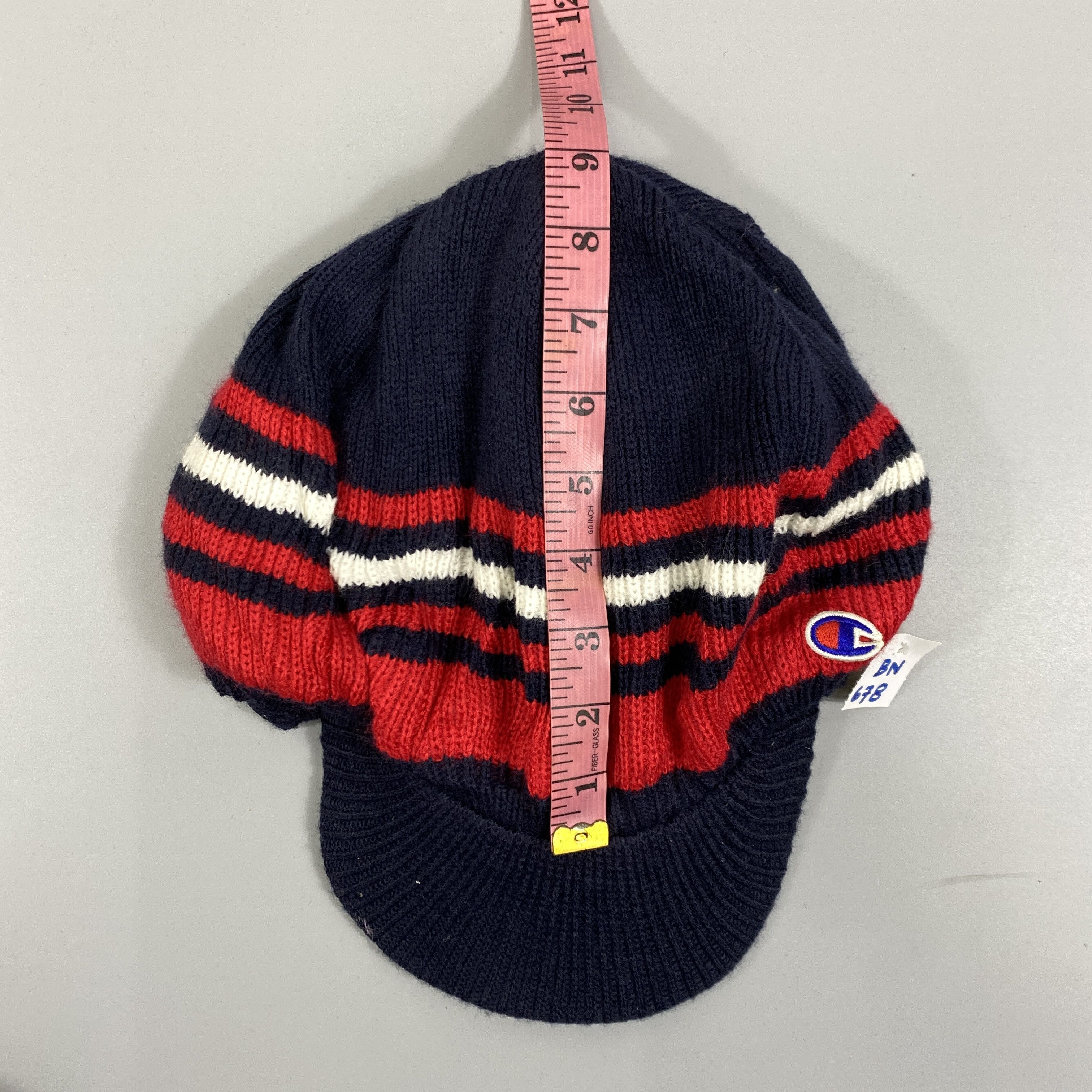 Japanese Brand Champion Stripped Knit Hat -BN678 Size ONE SIZE - 6 Thumbnail