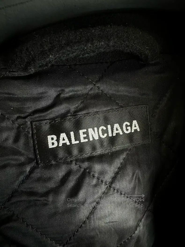 Balenciaga Balenciaga Black Letter Fleece Cotton Jacket Size US M / EU 48-50 / 2 - 2 Thumbnail