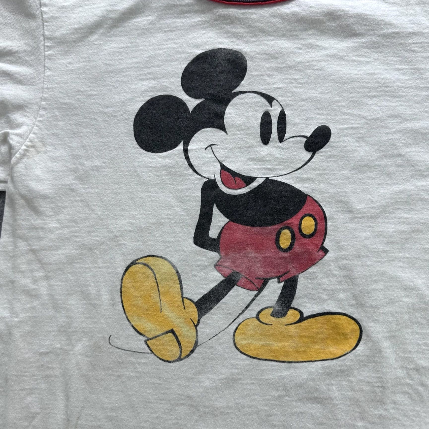 Disney VINTAGE Disney Shirt Mickey Mouse Graphic Ringer Mens Small White Made USA 80s Size US S / EU 44-46 / 1 - 2 Thumbnail