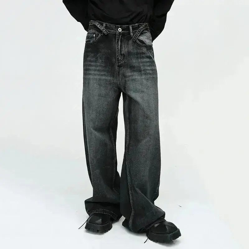 Japanese Brand Streetwear Straight Tube Wide Leg y2k Jeans Pants Size US 30 / EU 46 - 1 Thumbnail