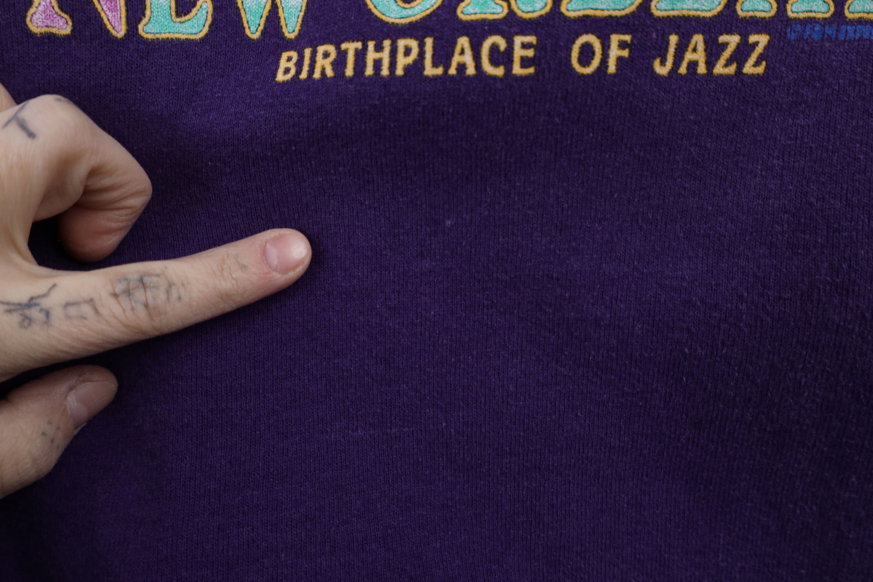 Vintage Vintage 90s Mardi Gras New Orleans Jazz Sweatshirt Size M / US 6-8 / IT 42-44 - 7 Thumbnail