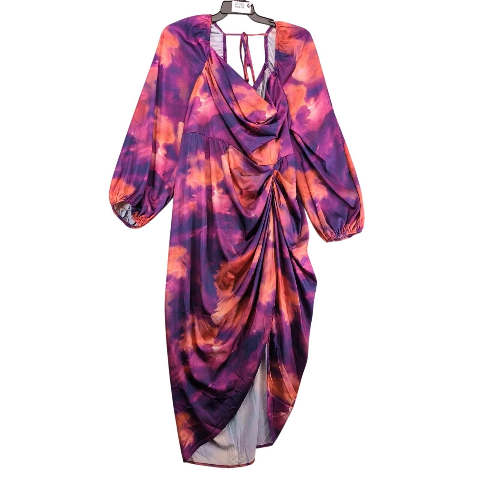 Shein NWT Shein Bae Elegant Satin Dress Plus Size 4XL Puff Sleeve Size 4XL / US 24-26 - 1 Thumbnail