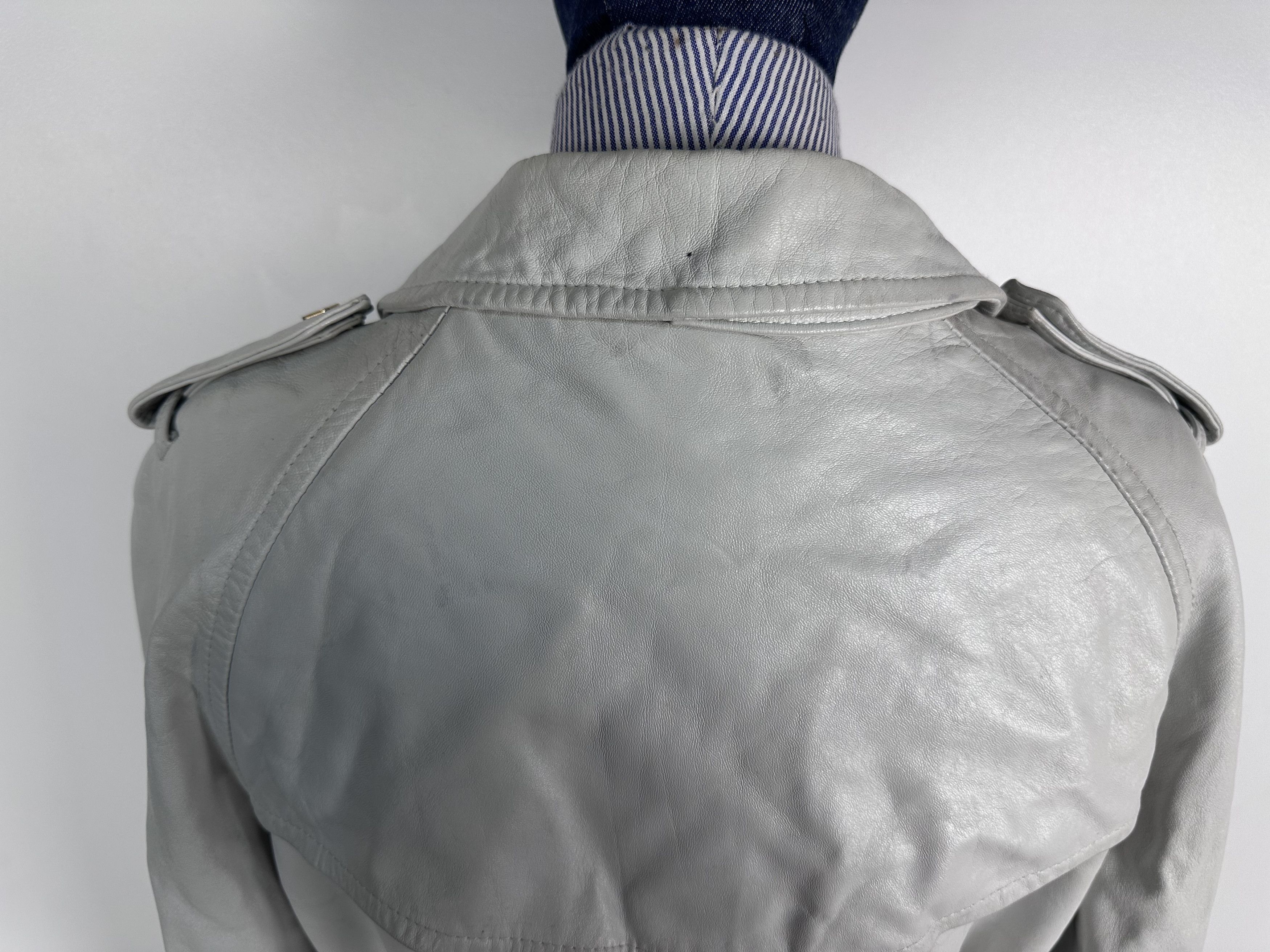 Versace × Vintage Versace v2 Vintage Leather Double Breasted Coat Jacket Size M / US 6-8 / IT 42-44 - 8 Thumbnail