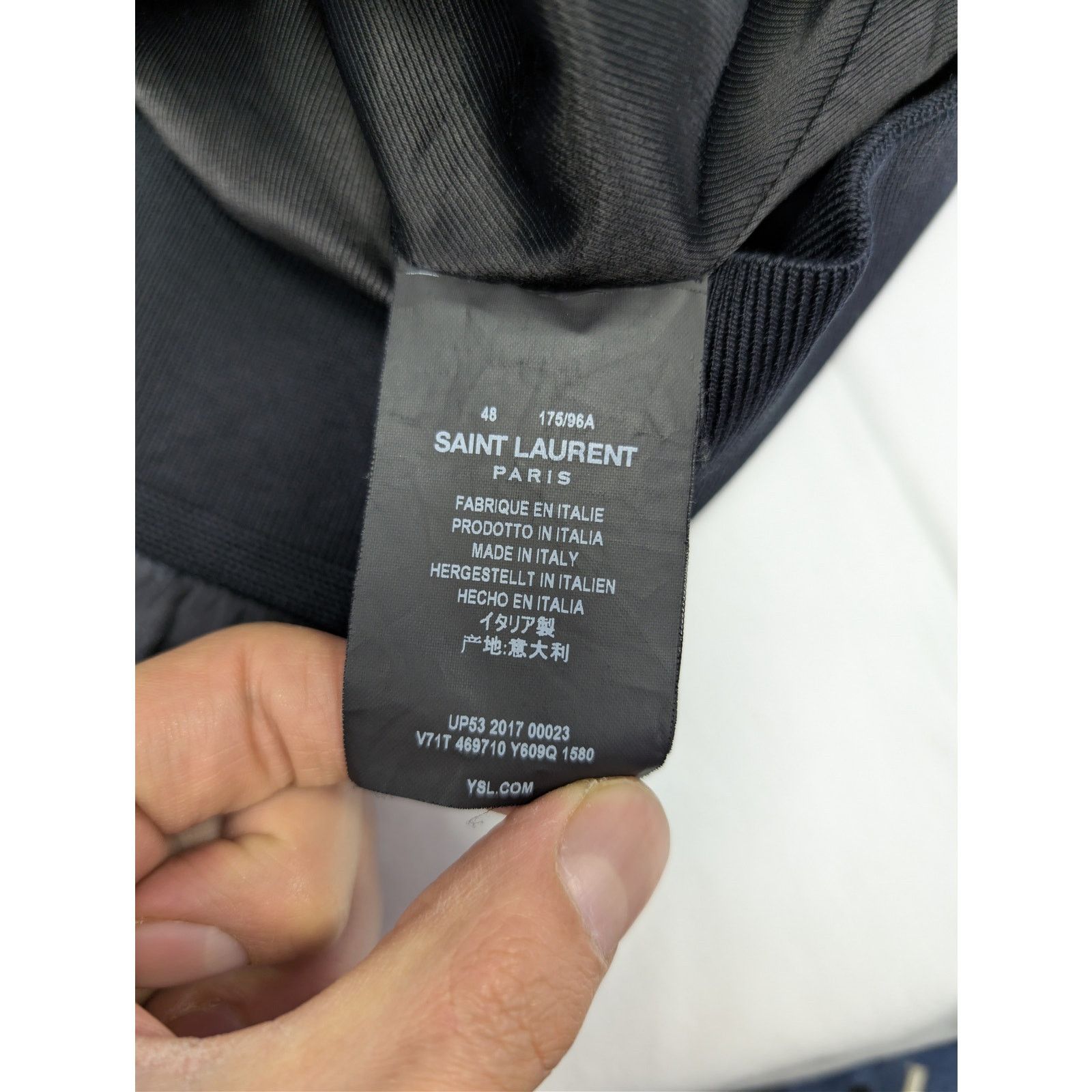 Saint Laurent Paris o1rshd1 CC20 "Moonlight on the Water" teddy jacket in black Size US M / EU 48-50 / 2 - 17 Thumbnail