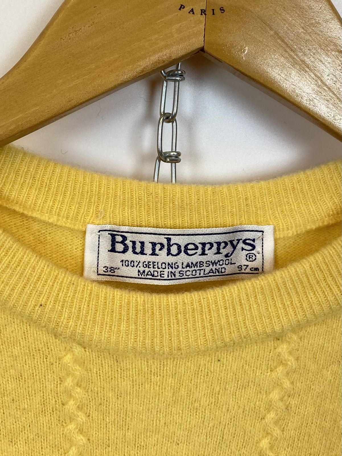 Burberry Vintage Burberrys Burberry Womens Sweater Knit Wool Yellow Size S / US 4 / IT 40 - 3 Thumbnail