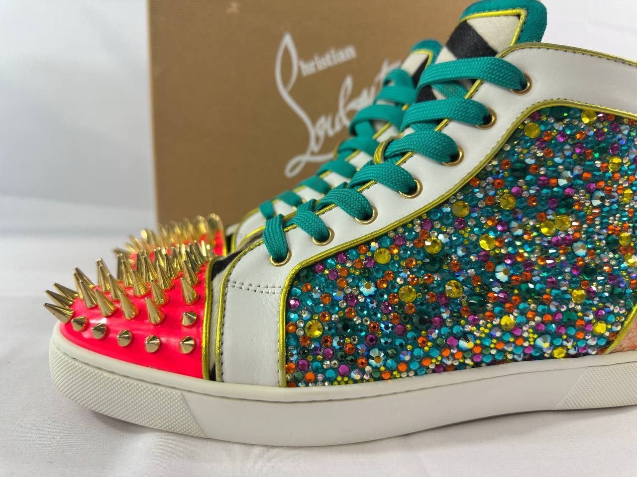 Christian Louboutin Christian Louboutin No Limit Spikes Flat Python Fresh Strass Size US 11 / EU 44 - 9 Thumbnail