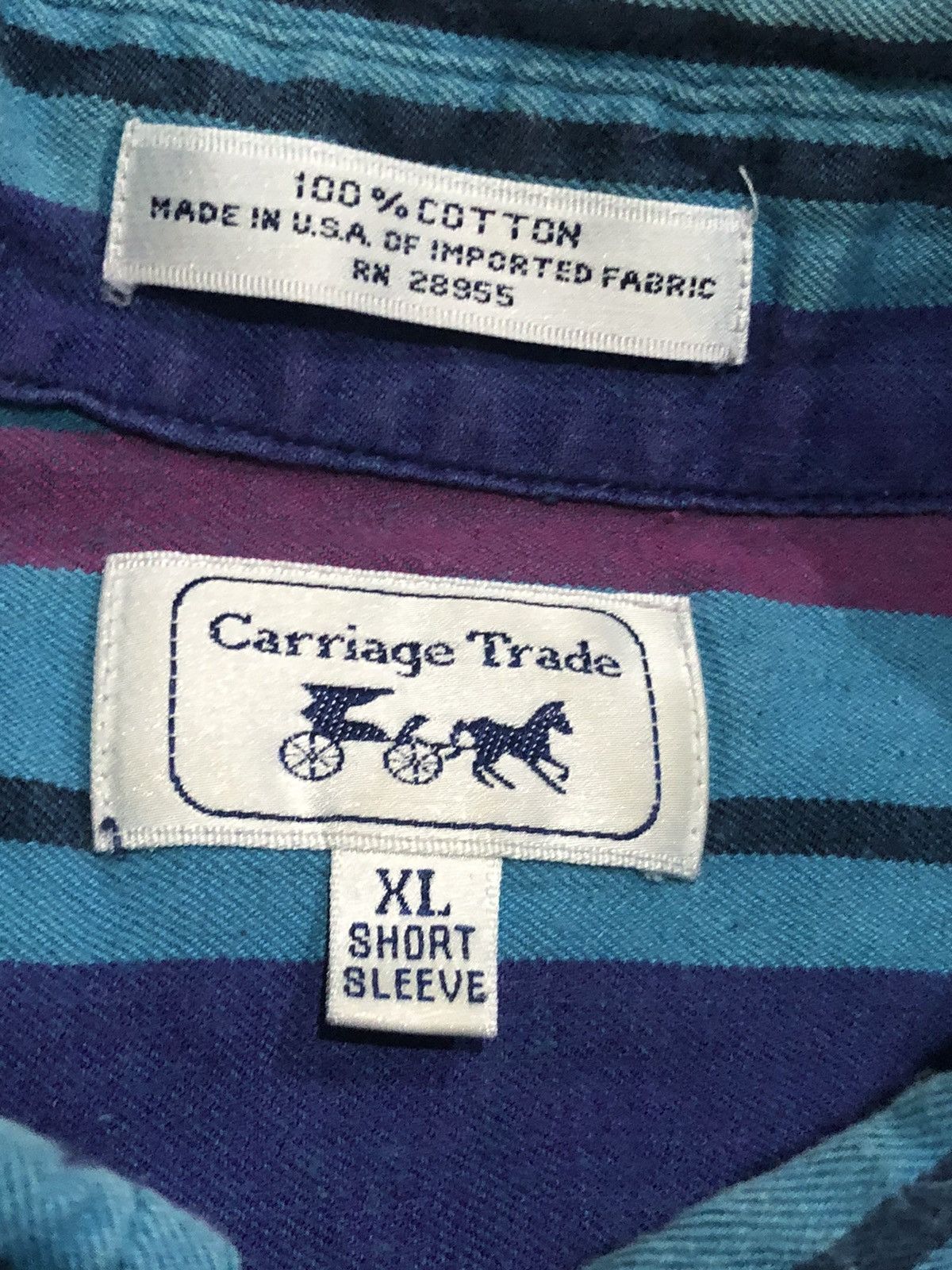 Arrow Vtg 90s Arrow Carriage Trade Striped Button Down Size US XL / EU 56 / 4 - 5 Thumbnail