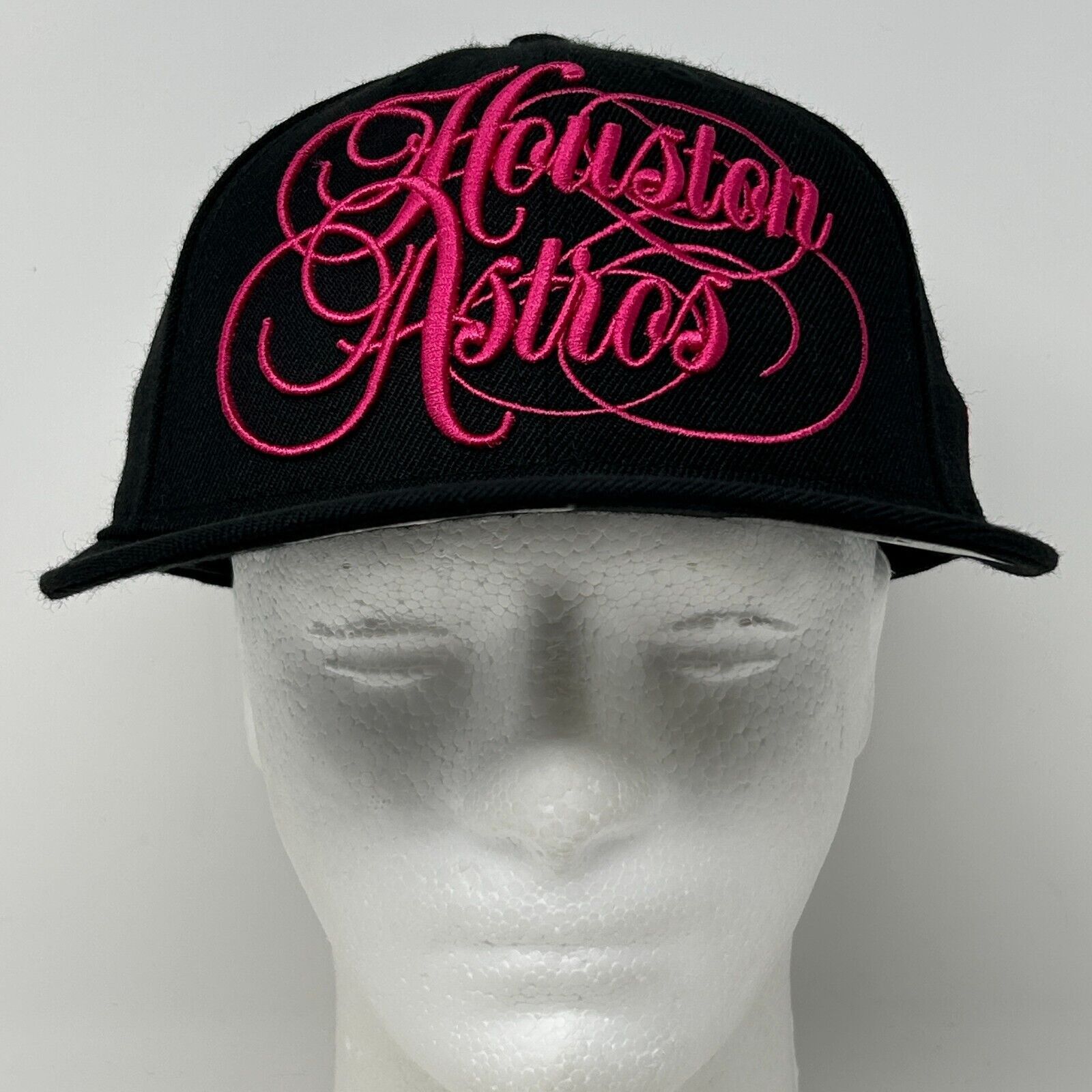 New Era Houston Astros Script Hat Baseball Cap New Era Black 7 1/4 Size ONE SIZE - 2 Thumbnail