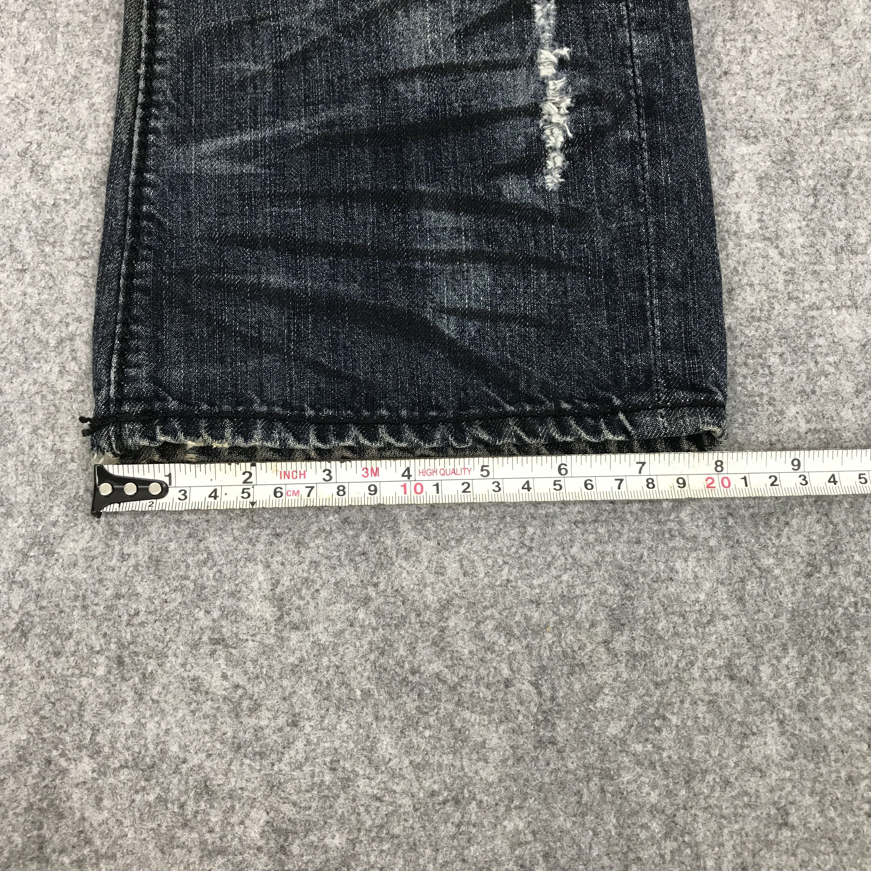 Japanese Brand Flared japanese brand bootcut distressed denim jeans Size US 31 - 13 Thumbnail