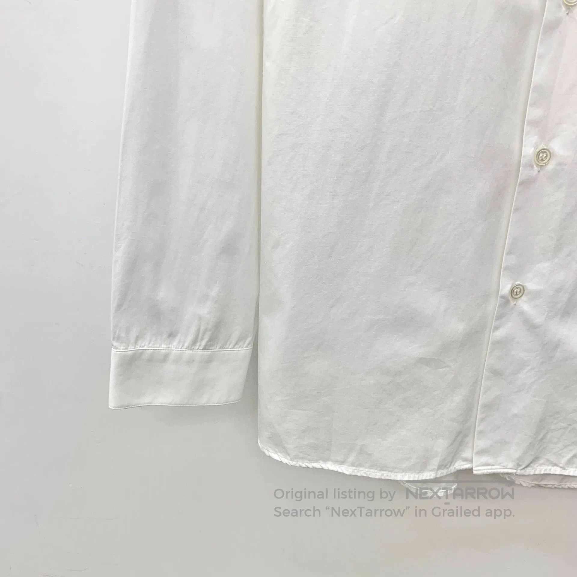 Dior white striped cotton long sleeve shirt. Size US L / EU 52-54 / 3 - 4 Thumbnail
