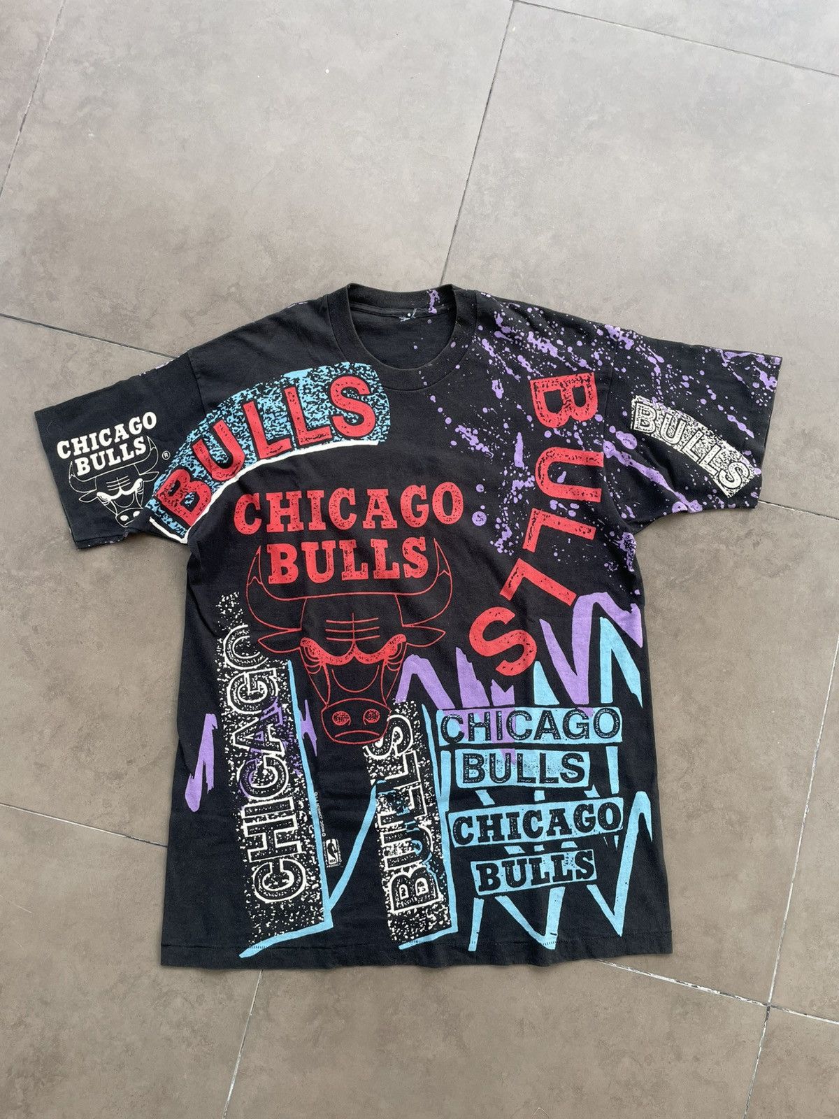 NBA Vintage 90’s AOP NBA Chicago Bulls Size US XL / EU 56 / 4 - 1 Thumbnail