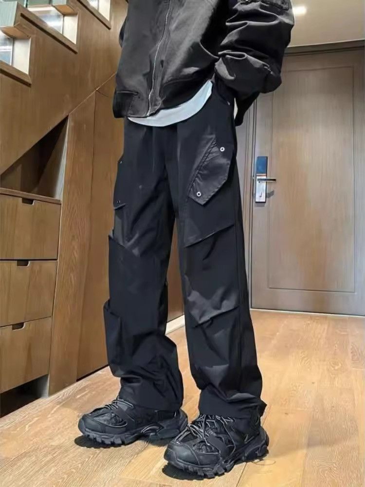 Japanese Brand Black Tactical Cargo Pants - Men’s Streetwear Fashion Size US 31 - 1 Thumbnail