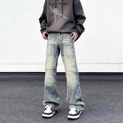 Japanese Brand × Jean Vintage washed street patchwork jeans Size US 32 / EU 48 - 1 Thumbnail