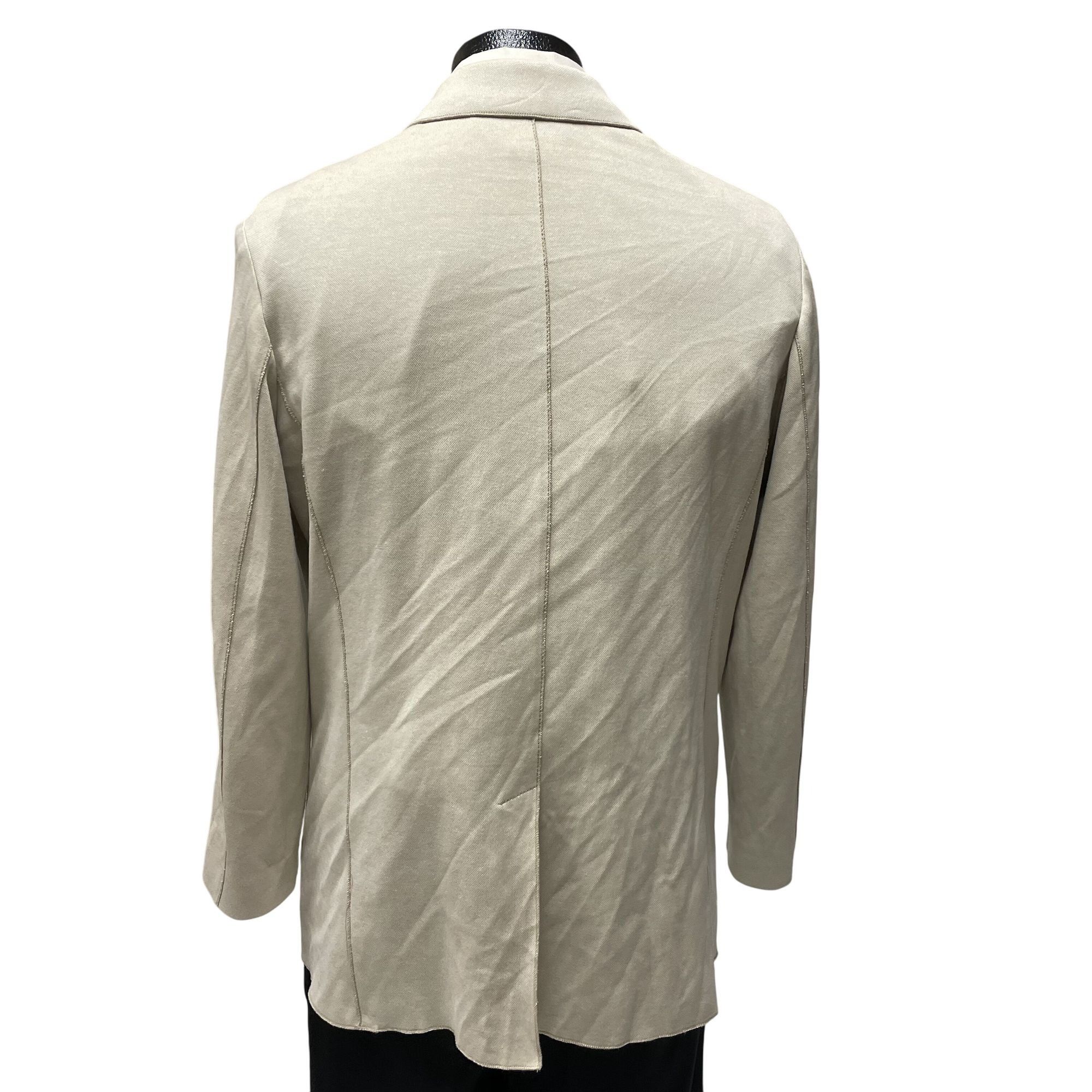 BUGATCHI Bugatchi Italy Natural SAND Sport Coat KNIT Cotton Jacket Size 40R - 3 Thumbnail