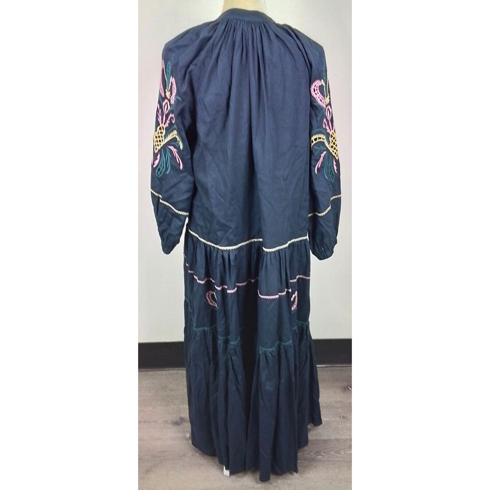 Other Lug Von Siga Dress Women's Size 36 Navy Blue Embroiderd NWT Size XS / US 0-2 / IT 36-38 - 4 Thumbnail