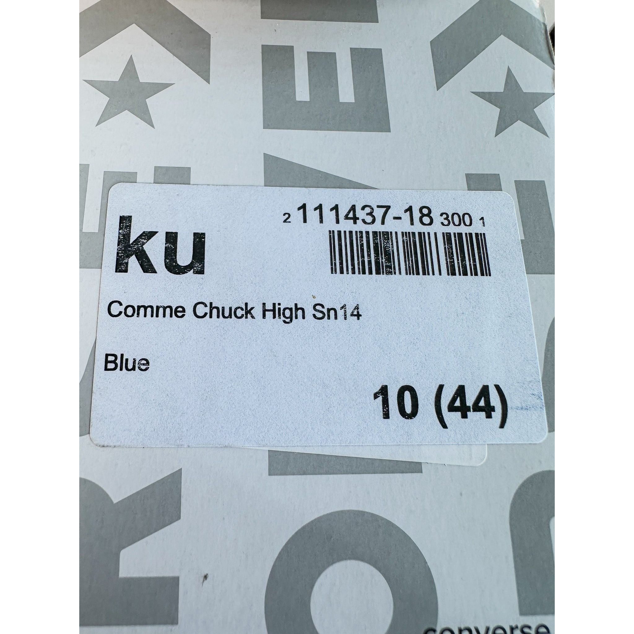 Comme des Garcons Converse X Comme Des Garçons Blue Chuck 70 Hi Tops Size US 11 / EU 44 - 14 Thumbnail