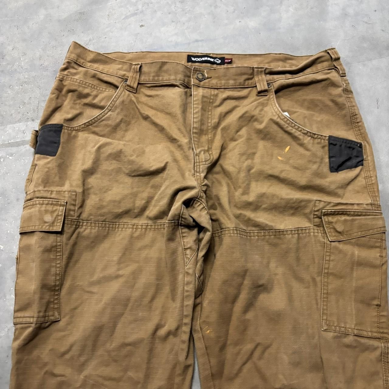 Japanese Brand × Vintage Crazy Vintage Y2K/2000s Baggy Khaki Tan Workwear Skater Style Cargo Pants! Size US 42 / EU 58 - 5 Thumbnail