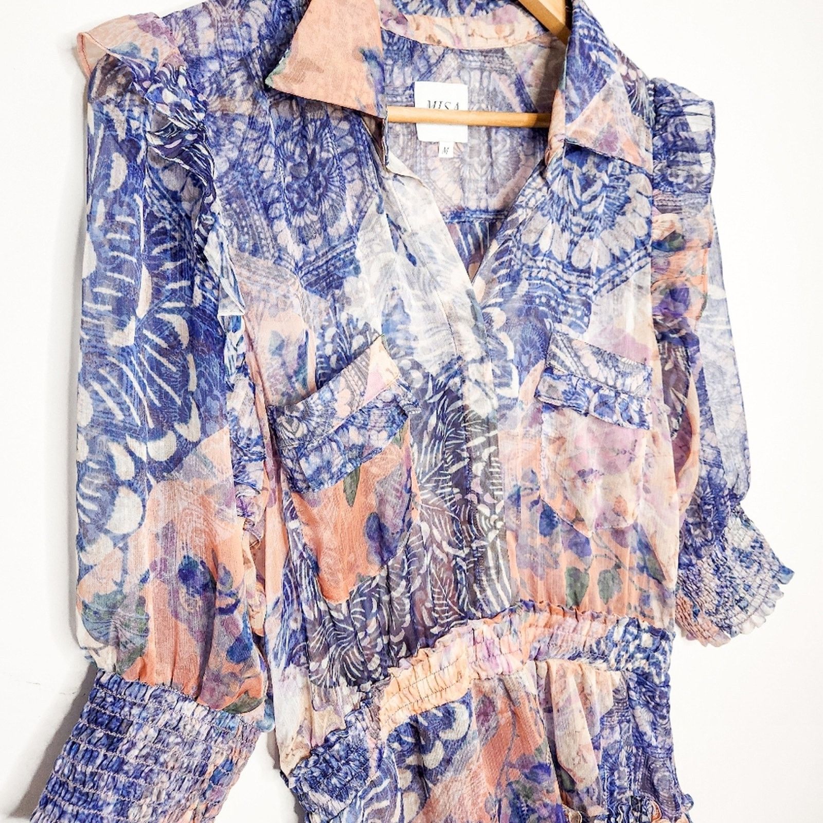 MISA Los Angeles Misa Los Angeles Amelie Dress Namaskar Patchwork Size M Size M / US 6-8 / IT 42-44 - 3 Thumbnail