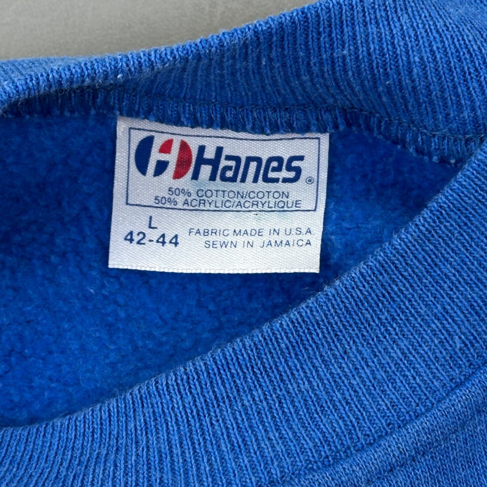 Fruit Of The Loom VINTAGE Hanes Sweatshirt Mens Large Holiday Christmas Graphic Pullover USA 90s Size US L / EU 52-54 / 3 - 7 Thumbnail