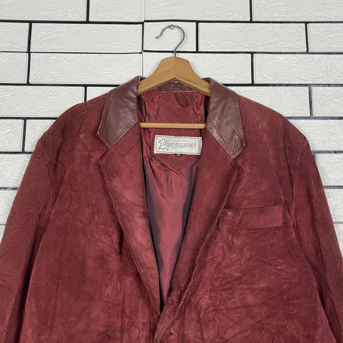 Japanese Brand 📌Vintage Genuine Leather Jacket Poyeyeleather Issey Miyake Size US XL / EU 56 / 4 - 4 Thumbnail