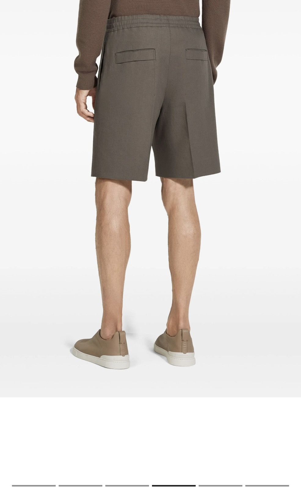 Z Zegna $1.1k+ Zegna Oasi Lino shorts 46 BNWT green khaki grail 46 Size US 30 / EU 46 - 5 Thumbnail