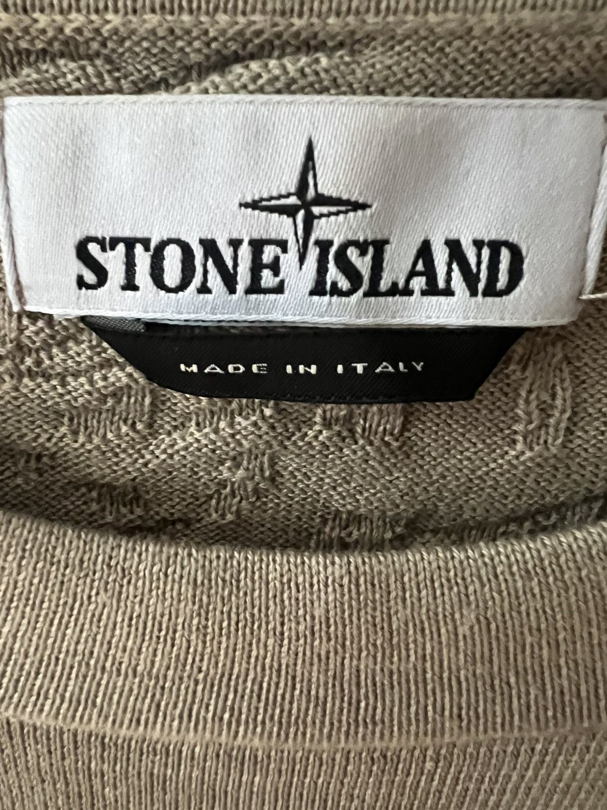 Stone Island Stone Island Beige Textured Knit Cotton Sweater Men Sz- XL Size US XL / EU 56 / 4 - 4 Thumbnail