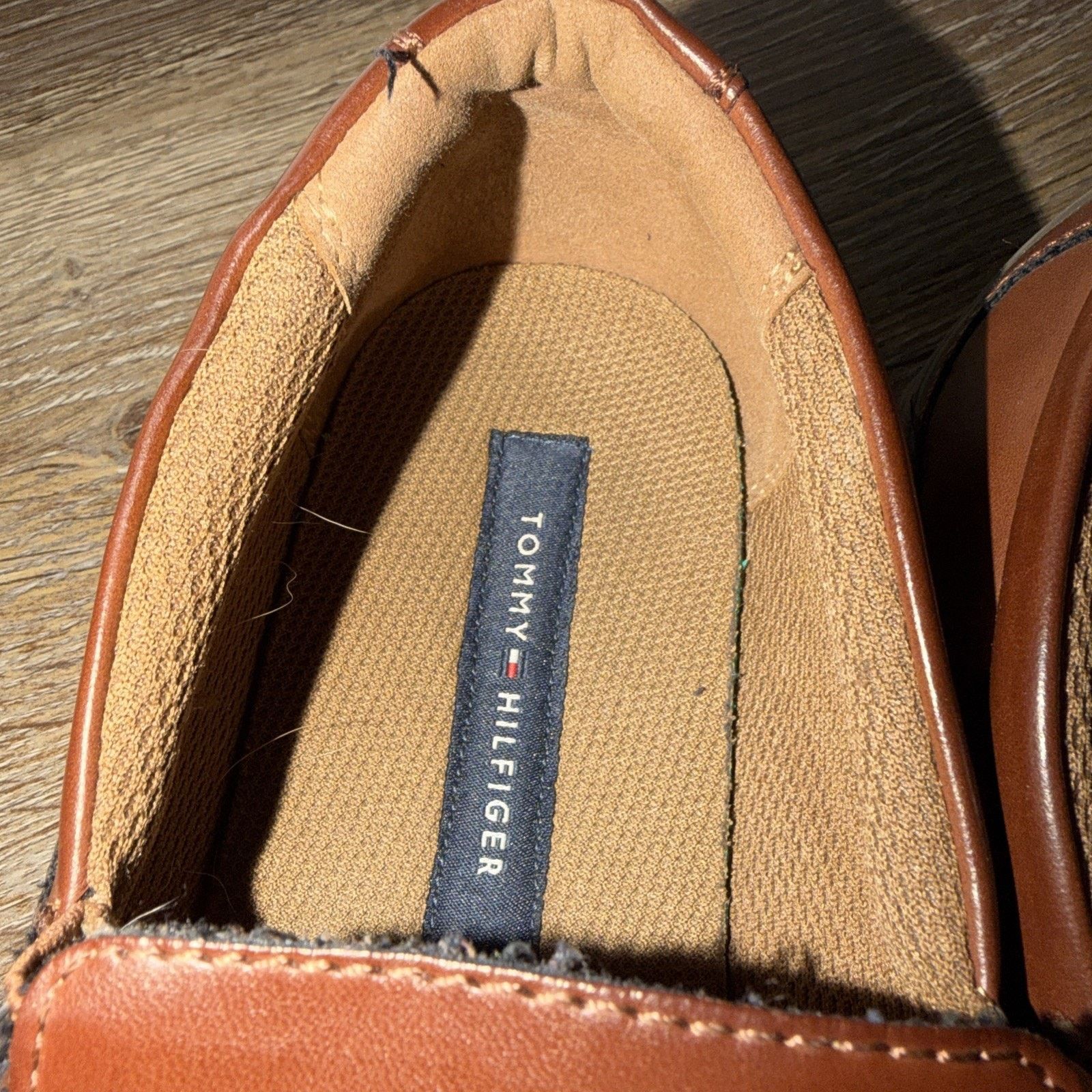 Tommy Hilfiger Tommy Hilfiger Men's Slip-On Shoes 8.5M Brown Leather Size US 8 / EU 41 - 4 Thumbnail