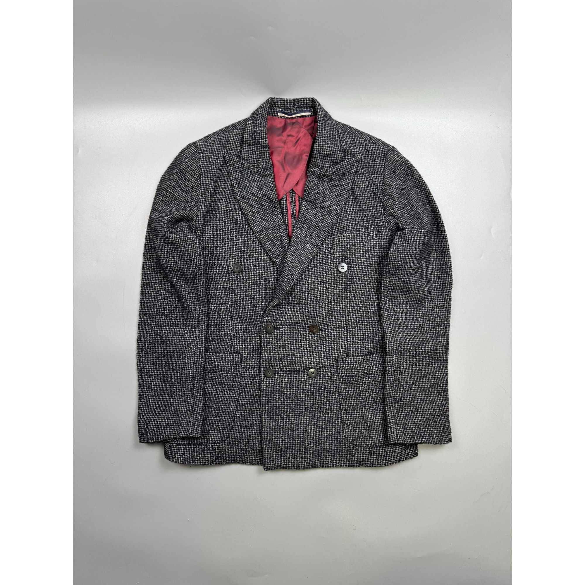 Other Maestrami Double Breasted Wool Blend Tweed Blazer (Y1258) Size 38R - 1 Thumbnail