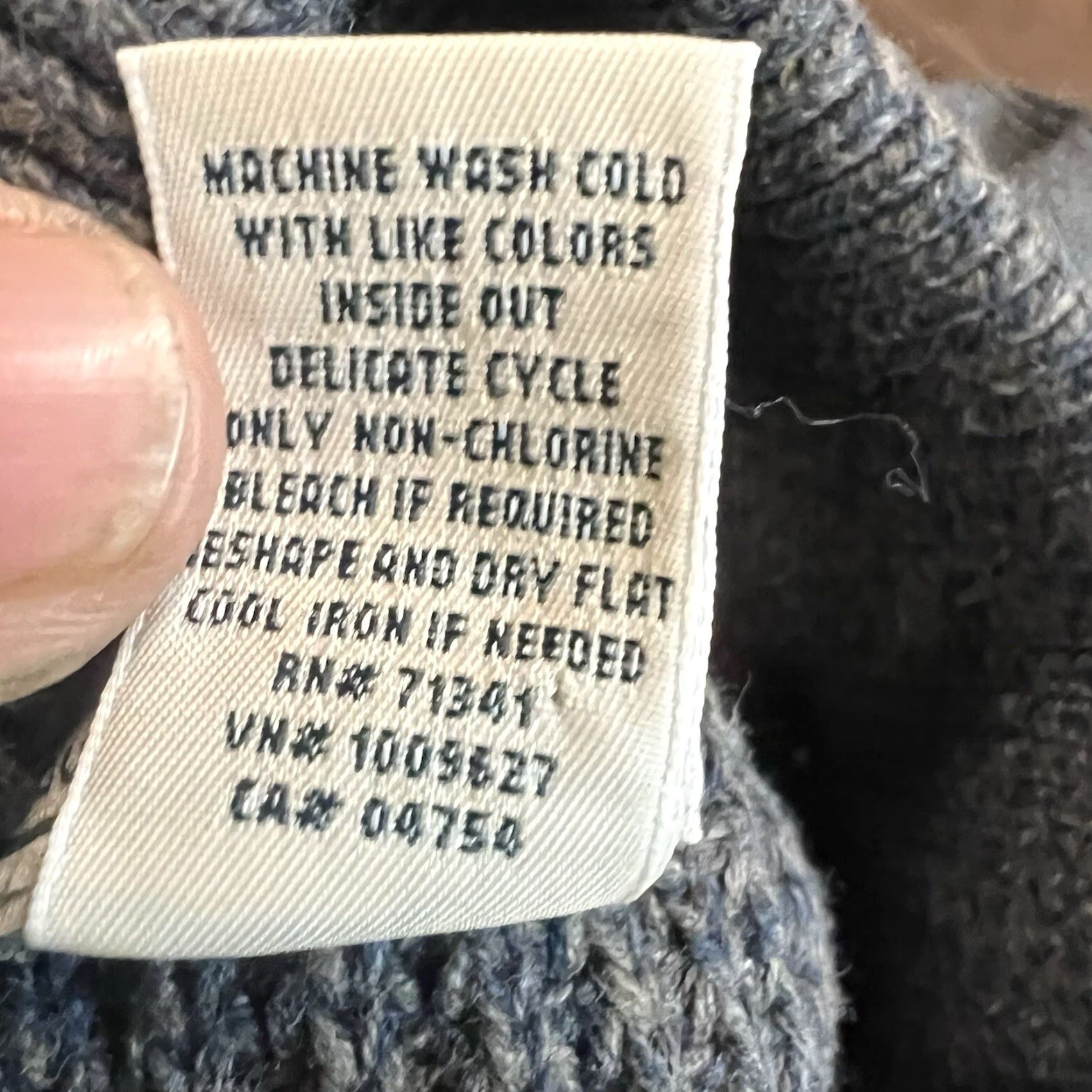 Vintage VINTAGE L.L. Bean Men's Sweater Cardigan XL Waffle Knit Zip Heavyweight Gray Long Sleeve Fall Winter Size US XL / EU 56 / 4 - 7 Thumbnail