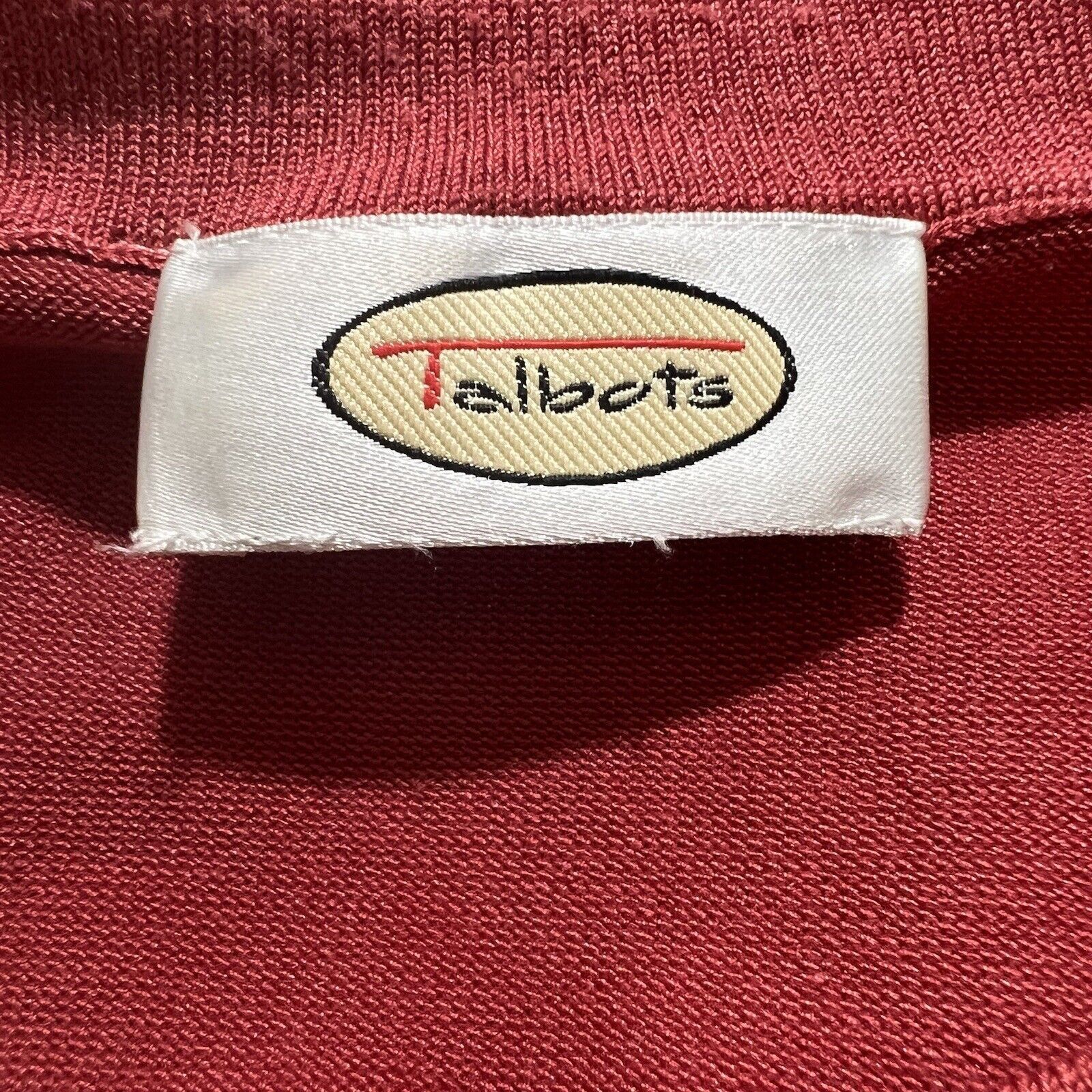 Other Talbots Medium Crewneck T Shirt Solid Red Burgundy Top Size M / US 6-8 / IT 42-44 - 3 Thumbnail