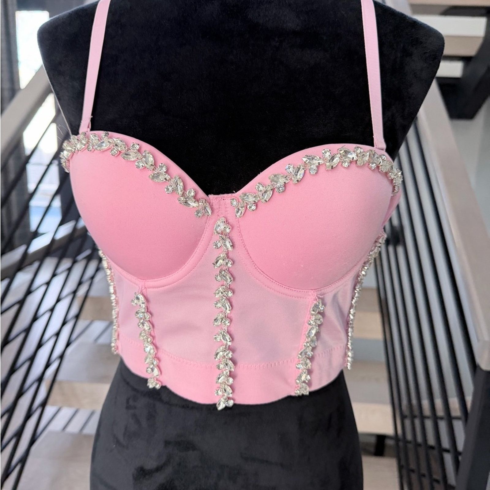 Other Y2K Chic Pink Embellished Bustier size S Size S / US 4 / IT 40 - 8 Thumbnail