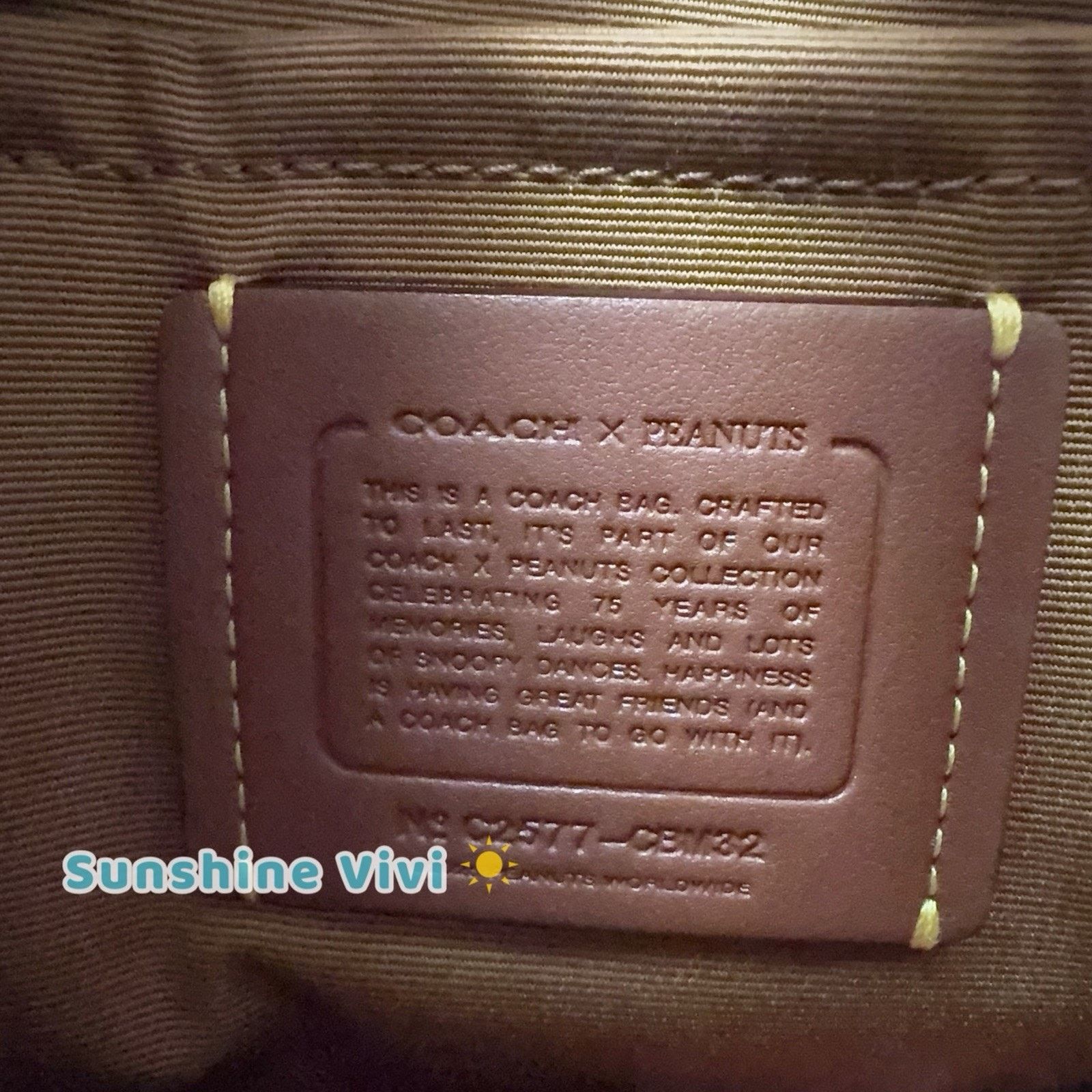 Coach NWT Coach X Peanuts Teri Shoulder Bag Lucy CBM32 Leather Size ONE SIZE - 6 Thumbnail