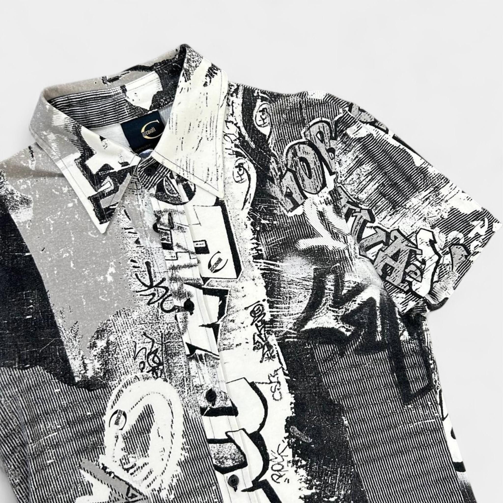 Roberto Cavalli Just Cavalli Graffiti Shirt Size US M / EU 48-50 / 2 - 2 Thumbnail