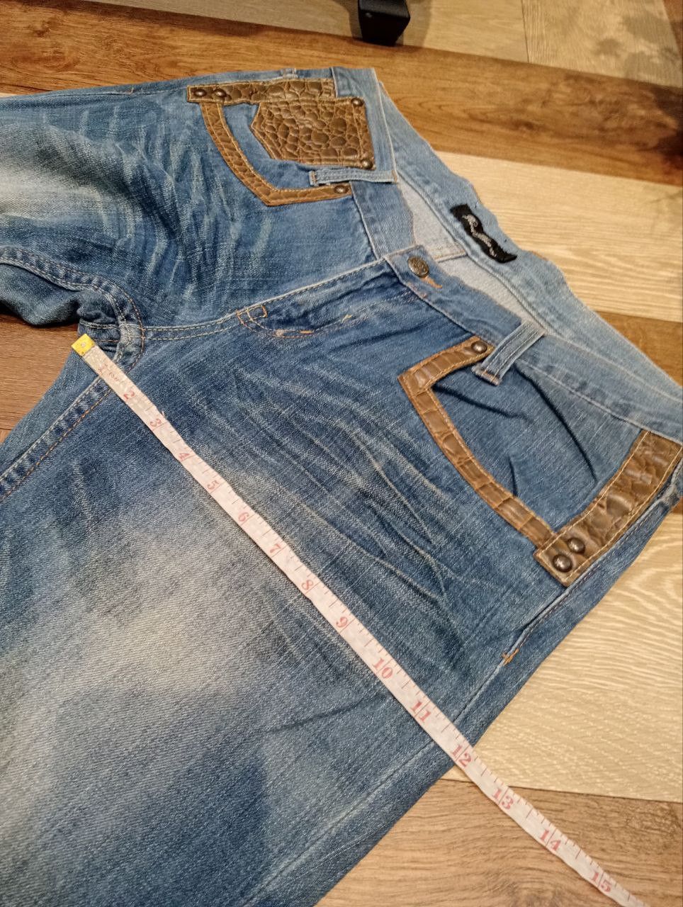 Japanese Brand ROOT THREE JAPAN BLUE WASHED FLARED DENIM JEANS Size US 34 / EU 50 - 19 Thumbnail