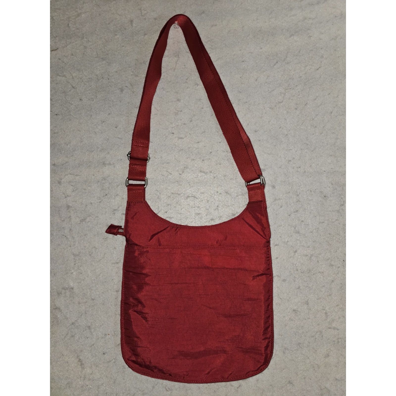 Vintage baggallini Signature Red Nylon Crossbody Bag Medium Blue Lining Size ONE SIZE - 5 Thumbnail