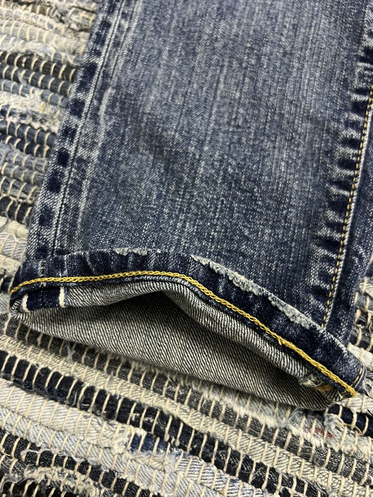 Edwin ED-80 Nihon Men Selvage 13.5oz Organic Mud Wash Dirty Denim Size US 32 / EU 48 - 8 Thumbnail