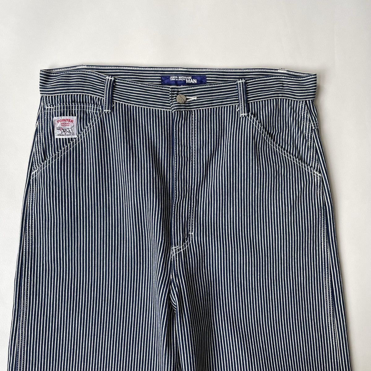 Comme des Garcons S/S 06 Wide Leg Striped Work Trousers Size US 34 / EU 50 - 4 Thumbnail