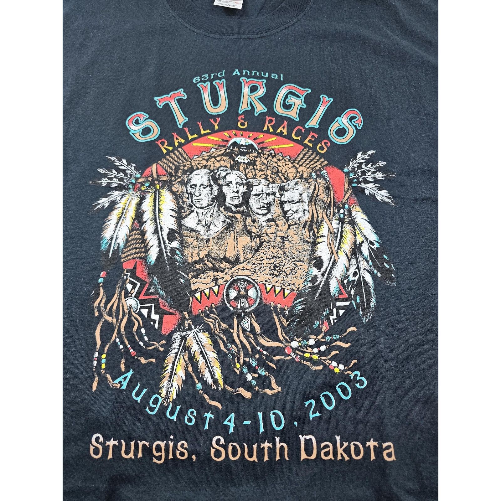 Anvil Sturgis 2003 Bike Rally Eagle Double Sided Sz XL Black Size US XL / EU 56 / 4 - 2 Thumbnail