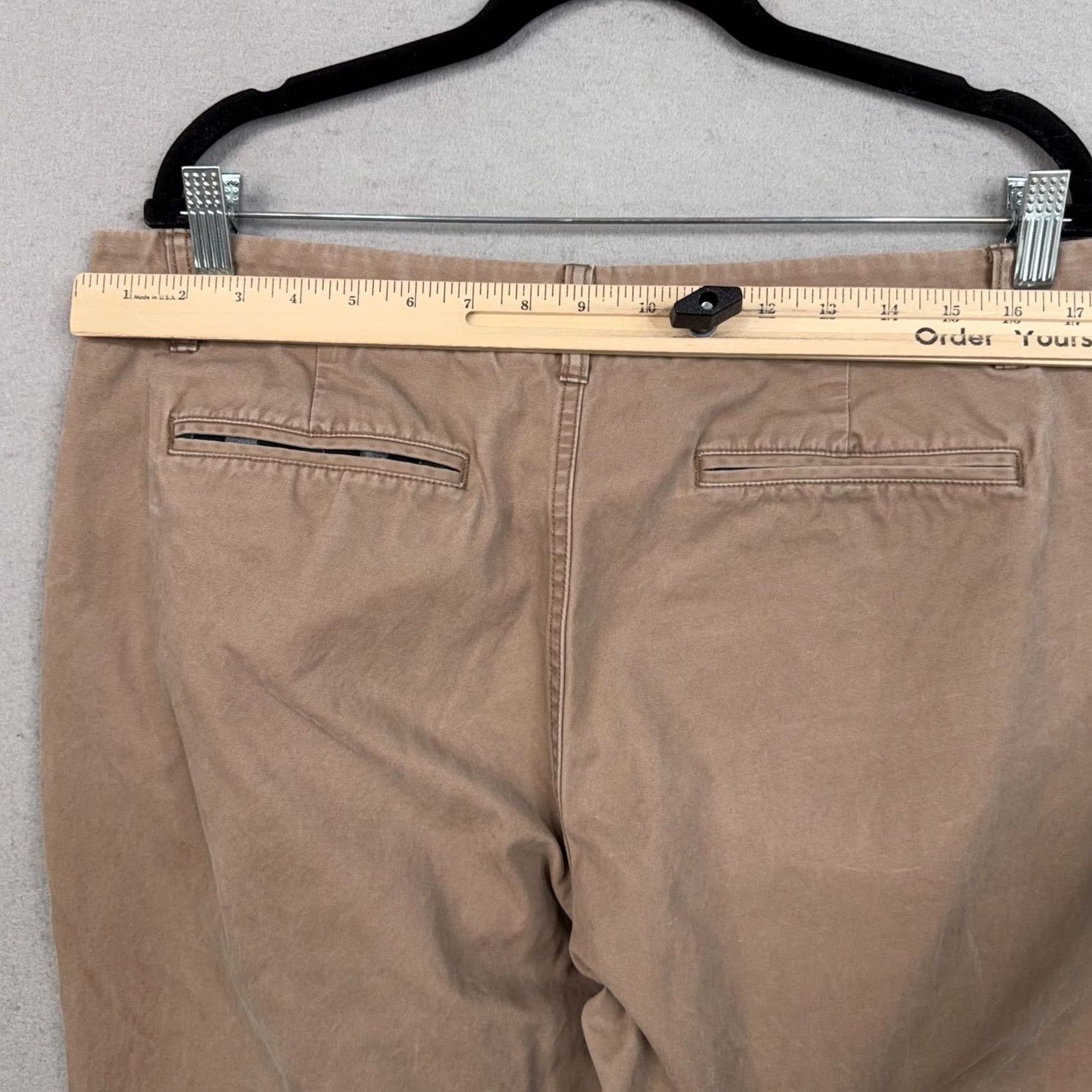 Bonobos Bonobos Mens Pants Beige Chino Flat Front Straight Leg Cotton Twill Casual XS-XL? Size US 35 - 6 Thumbnail