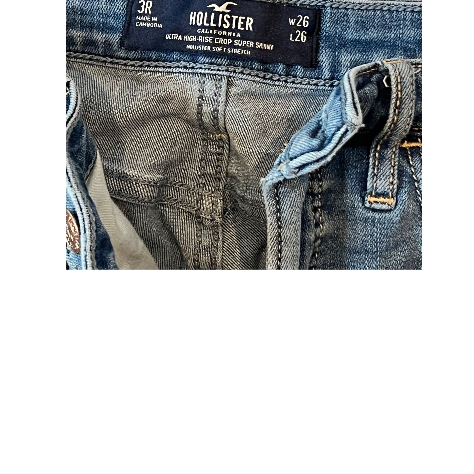 Hollister Hollister Ultra HighRise Crop Super Skinny Jeans Sz 3R 26x26 Size US 26 / EU 42 - 3 Thumbnail