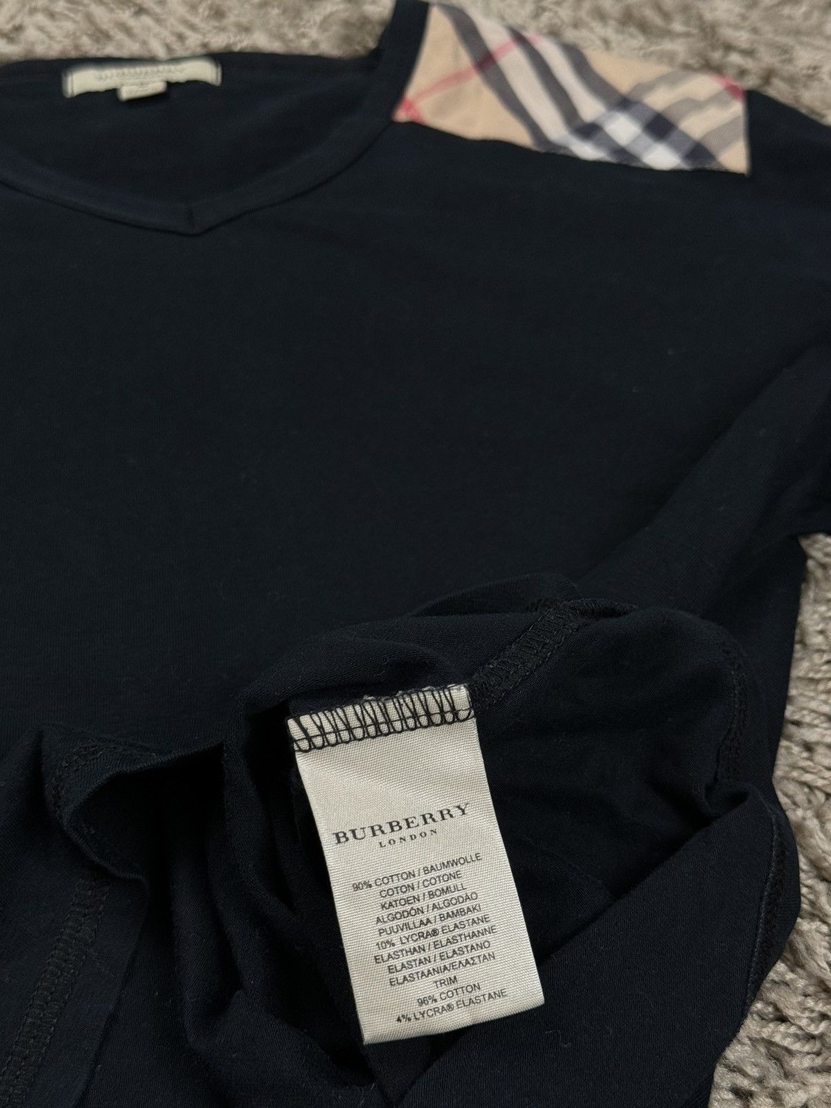 Burberry Classic black longsleeve t shirt Burberry original item Size M / US 6-8 / IT 42-44 - 4 Thumbnail