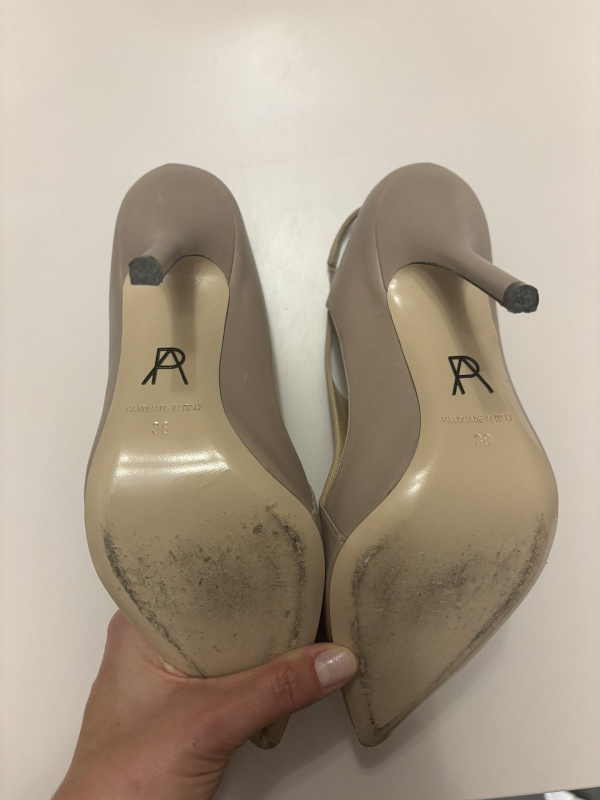 Paul Andrew Paul Andrew beige leather heels Size US 8 / IT 38 - 4 Thumbnail