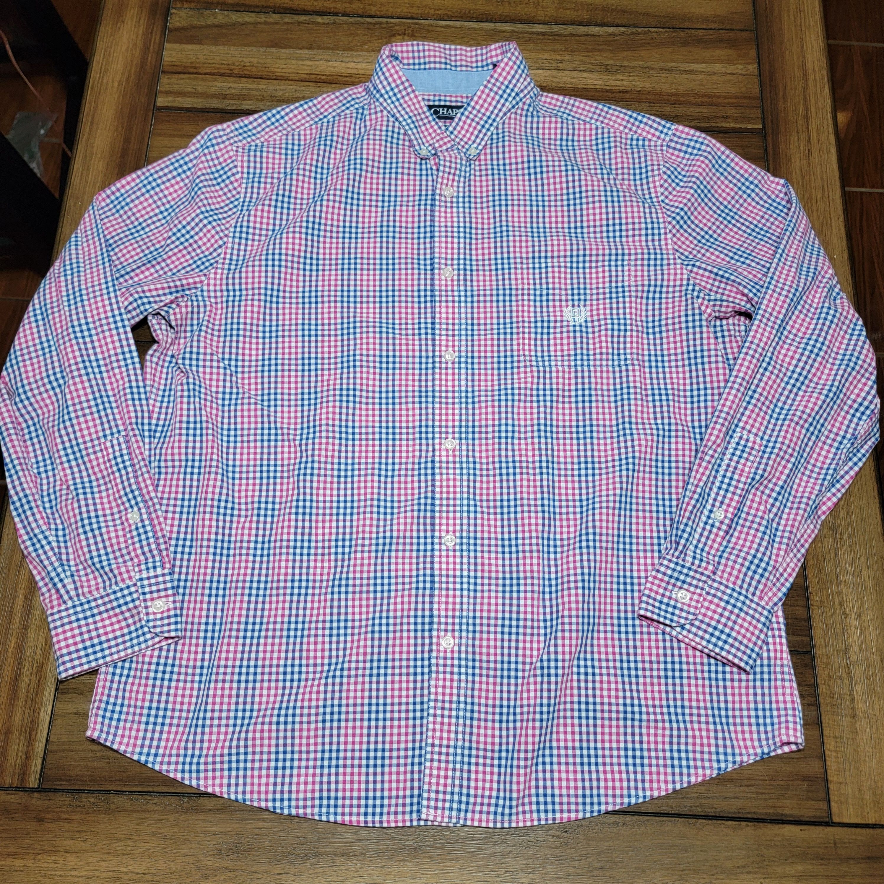 Chaps Chaps LS Custom Fit Small Squares Full Button Shirt - XXL Size US XXL / EU 58 / 5 - 1 Thumbnail