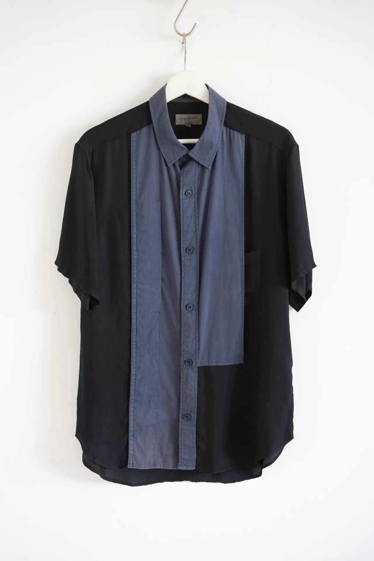 Yohji Yamamoto Yohji Yamamoto 11SS Pour Homme Asym Cupro SS Shirt Size US L / EU 52-54 / 3 - 1 Thumbnail