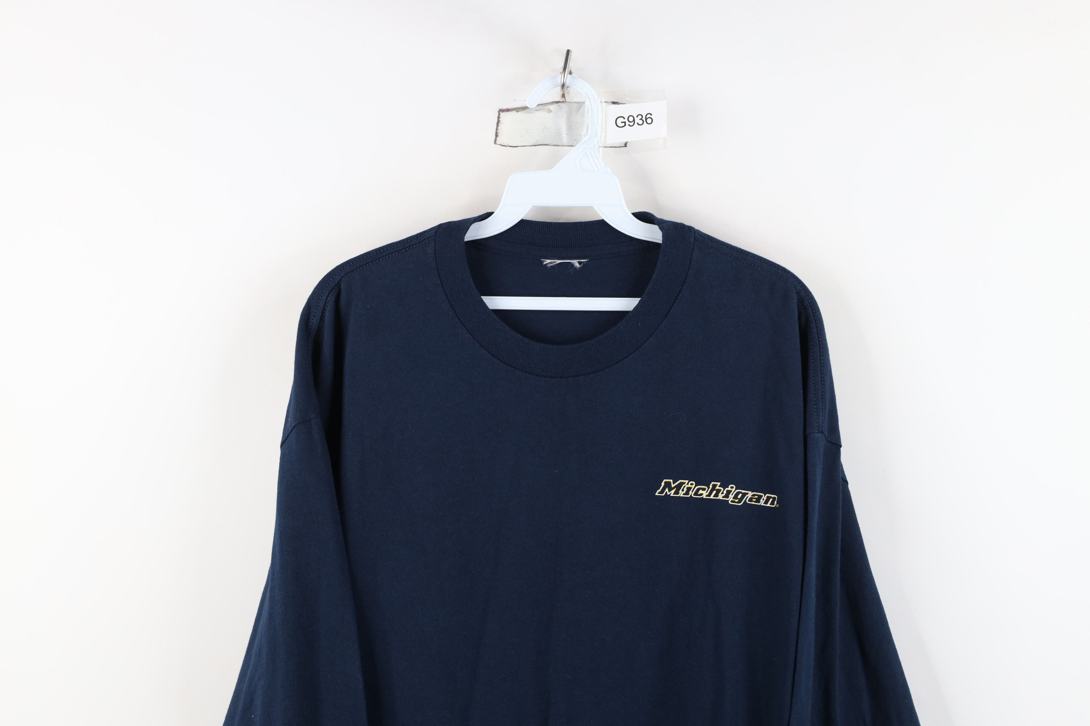 Vintage Vintage 90s University of Michigan Long Sleeve T-Shirt Size US L / EU 52-54 / 3 - 2 Thumbnail