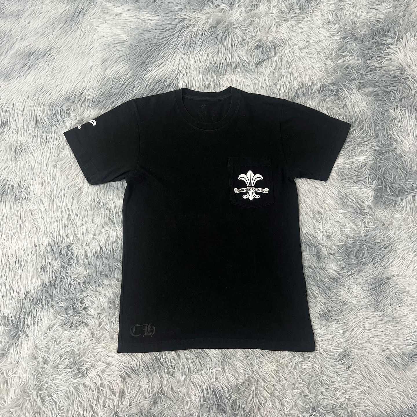 Chrome Hearts Chrome Hearts Fleur De Lis Scroll Logo Pocket Tshirt